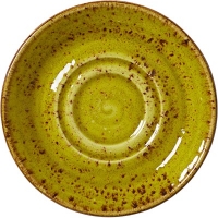 Блюдце Крафт Эппл фарфор D=145, H=17мм; желто-зел.