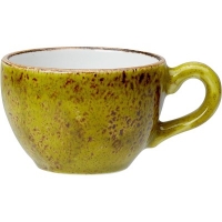 Чашка кофейная Крафт Эппл фарфор; 85мл; D=65, H=50, L=85мм; желто-зел.