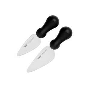 Нож для твердых сыров сталь нерж.,пластик,L=180/100,B=42мм.черный