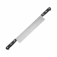 Нож для нарезки сыра с двумя ручками сталь нерж.,пластик, L=63/39.9,B=5.5см. металлич.,черный